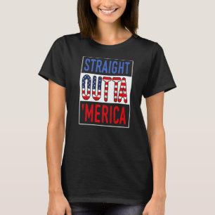 Camiseta Directamente Fuera De Merica 4 De Julio