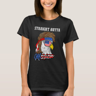 Camiseta Directamente Fuera De Merica 4 De Julio Mullet Eag