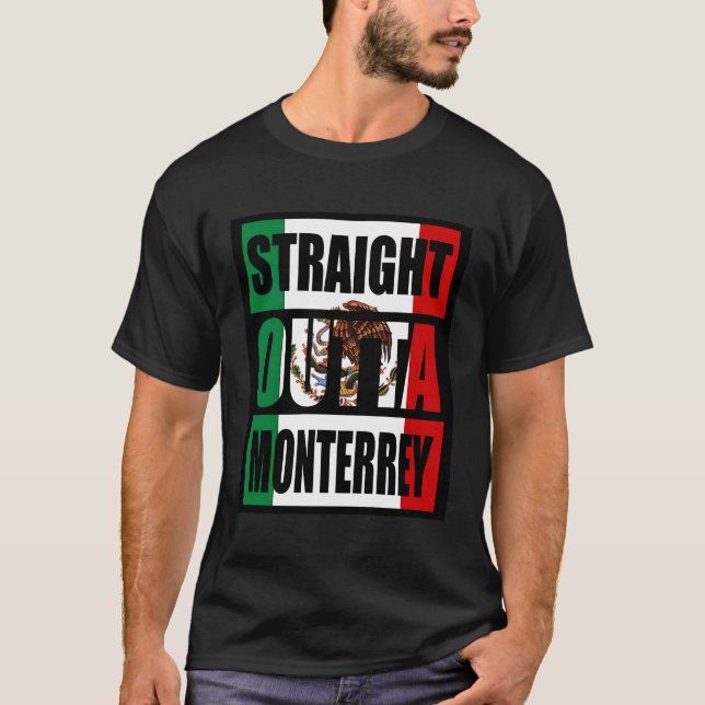 Camiseta Directamente Fuera De Monterrey México (Anverso)