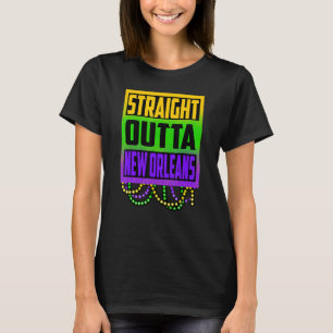 Camiseta Directamente fuera de Nueva Orleans Mardi Gras NOL