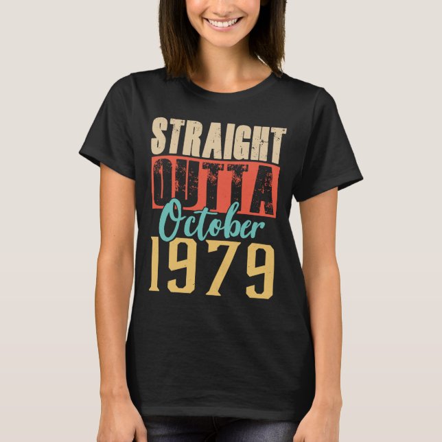 Camiseta Directamente fuera de OCTUBRE de 1979 41º cumpleañ (Anverso)