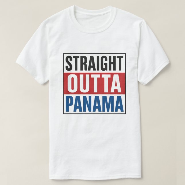 Camiseta Directamente fuera de Panamá - Orgullo estilo band (Diseño del anverso)
