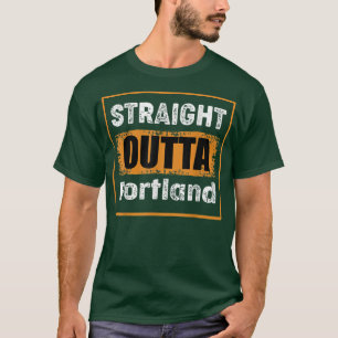 Camiseta Directamente Fuera de Portland Maine Estados Unido