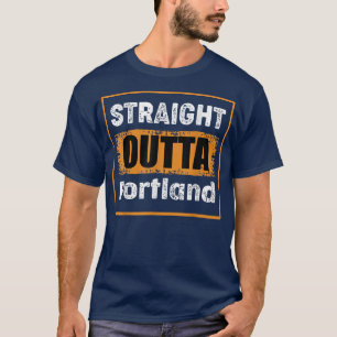 Camiseta Directamente Fuera de Portland Maine Estados Unido