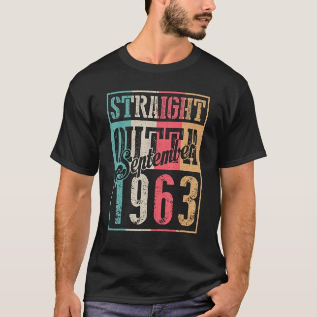Camiseta Directamente Fuera de Septiembre de 1963 Feliz cum (Anverso)