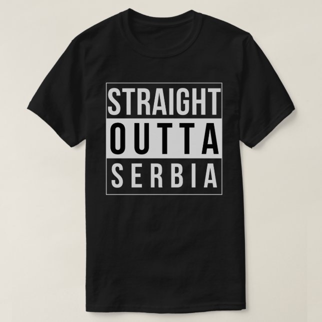 Camiseta Directamente fuera de Serbia (Diseño del anverso)