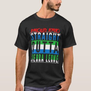 Camiseta Directamente fuera de Sierra Leona Bandera leonesa