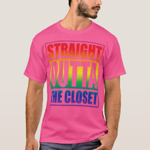 Camiseta Directamente fuera del armario los soportes lgbt