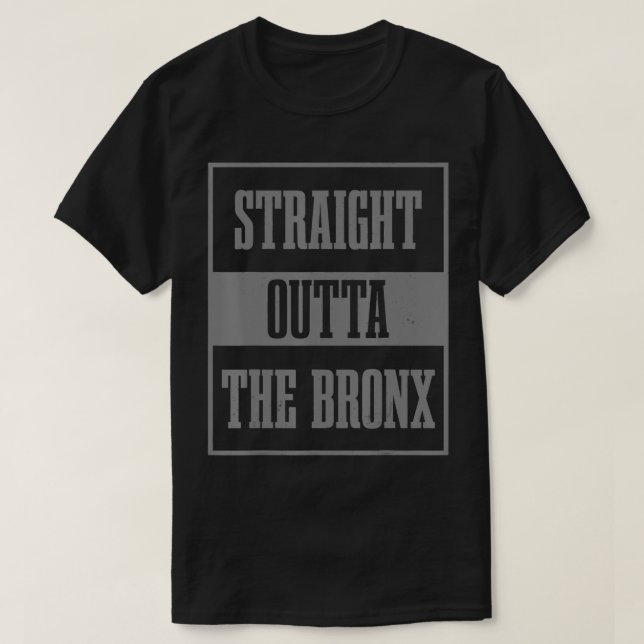 Camiseta Directamente Fuera del Bronx NY New York City Vint (Diseño del anverso)