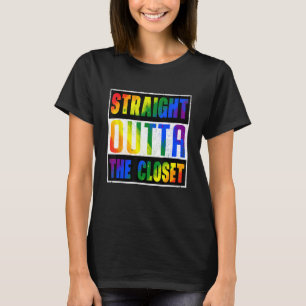 Camiseta Directamente fuera del clóset Rainbow LGBT Pride G