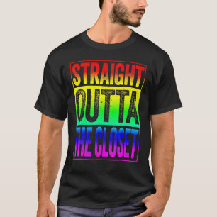Camiseta Directamente Fuera Del Orgullo De Closet Lgbt