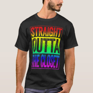 Camiseta Directamente Fuera Del Orgullo De Closet Lgbt