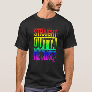 Camiseta Directamente Fuera Del Orgullo De Closet Lgbt