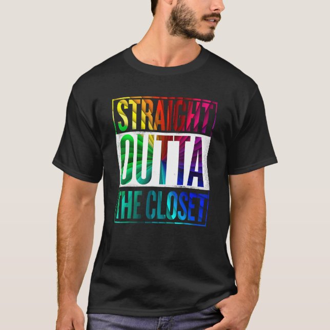 Camiseta Directamente Fuera Del Orgullo Gay Closet Lgbt (Anverso)