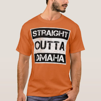 Camiseta Directamente Fuera Omaha Nebraska Vintage Distreso
