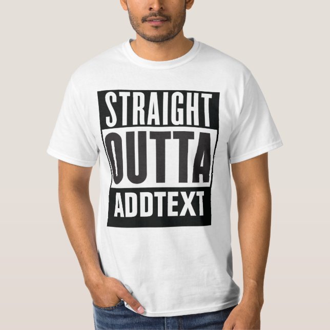 Camiseta Directamente Outta agregar el texto (Anverso)
