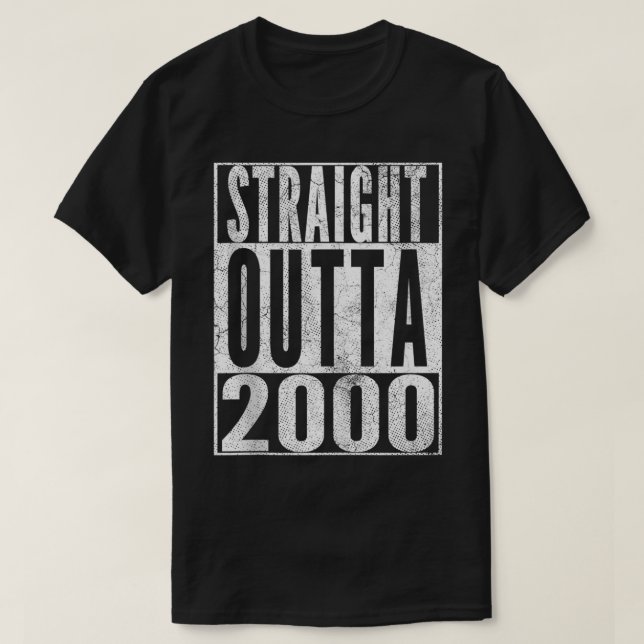 Camiseta Directamente Saliendo 2000 22º regalo de cumpleaño (Diseño del anverso)