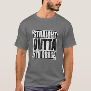 Camiseta Directamente Saliendo De 5º Grado T Distress Desig