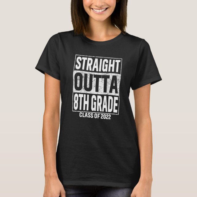 Camiseta Directamente Saliendo De Octavo Grado Clase De 202 (Anverso)