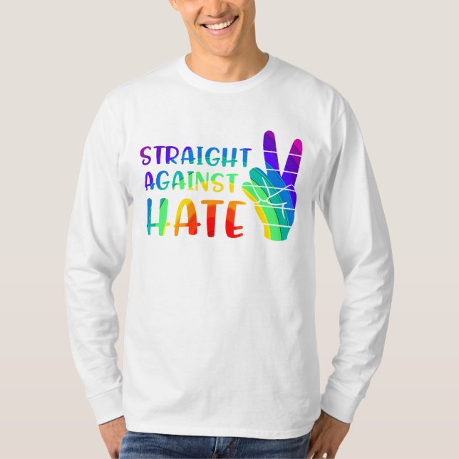 Camiseta Directo contra el odio - Orgullo LGBTQ+ (Anverso)