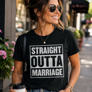Camiseta Directo de la Boda Celebración Divertida del Divor