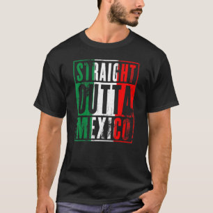 Camiseta Directo de México Grunge Colores de la Bandera Mex