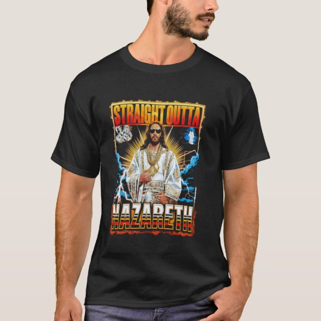 Camiseta Directo de Nazaret, Divertido Jesús Rapero de Hip  (Anverso)
