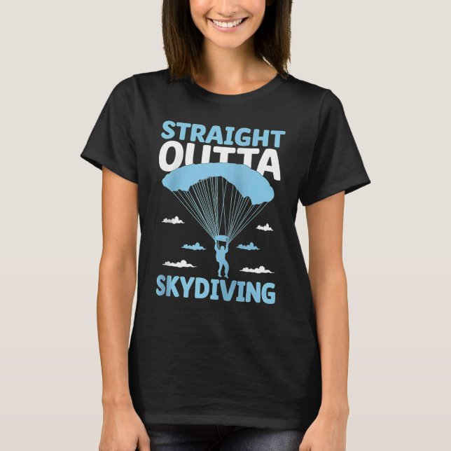 Camiseta Directo desde el paracaidismo de salto en paracaíd (Anverso)
