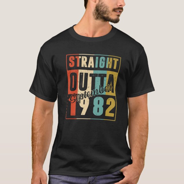 Camiseta Directo Desde Septiembre De 1982 Retro 38 Años (Anverso)