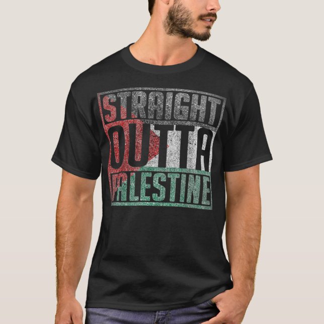 Camiseta Directo Fuera de Palestina, Libre palestino (Anverso)