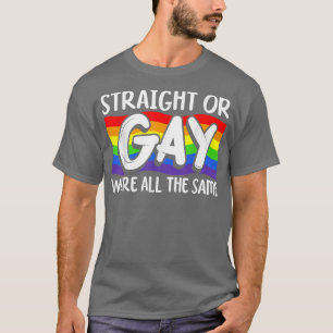 Camiseta Directo o gay Todos somos el mismo gay del mes del