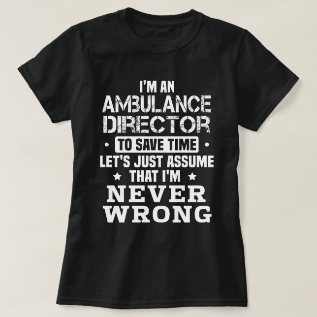 Camiseta Director de ambulancia (Diseño del anverso)