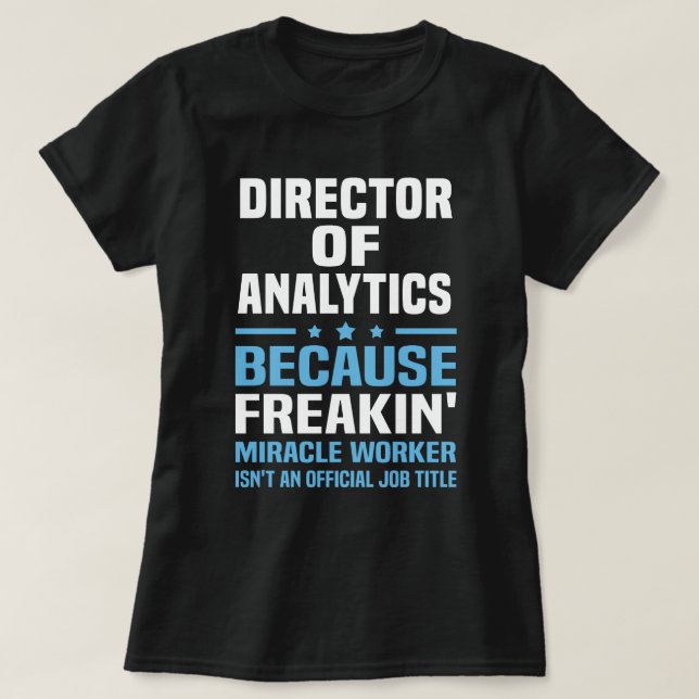 Camiseta Director de Analítica (Diseño del anverso)