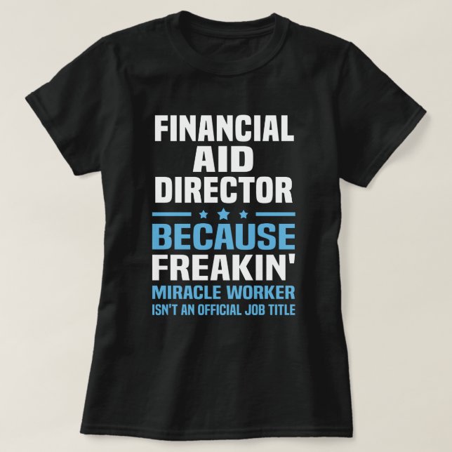 Camiseta Director de Ayuda Financiera (Diseño del anverso)