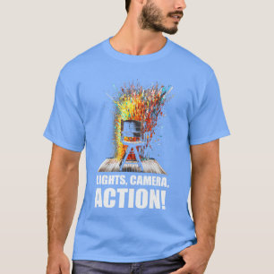 Camiseta Director de Cine de Acción Luces Cámara Acción Cla