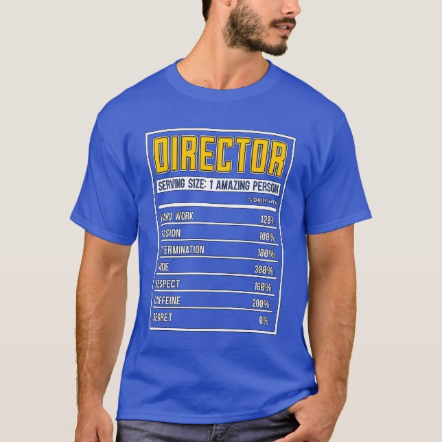 Camiseta Director de cine Nutrición Cine sobre hechos (Anverso)