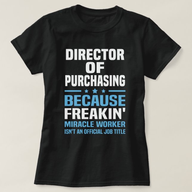 Camiseta Director de Compras (Diseño del anverso)