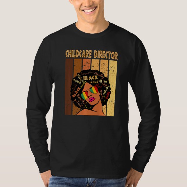 Camiseta Director de cuidado infantil afroamericano negro s (Anverso)