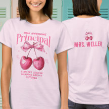 Director de Escuela Personalizado Cute Pink Coquet