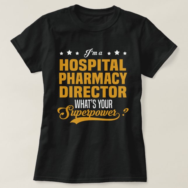 Camiseta Director de farmacia del hospital (Diseño del anverso)