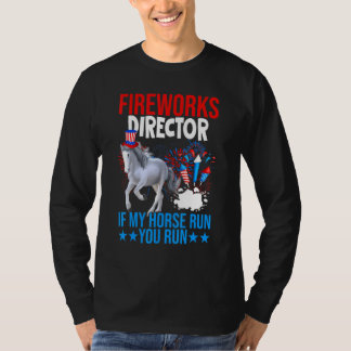 Camiseta Director De Fuego Feliz 4 De Julio Bandera Estadou