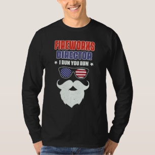 Camiseta Director de fuegos artificiales de hombres barbudo