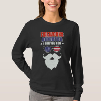 Camiseta Director de fuegos artificiales de hombres barbudo