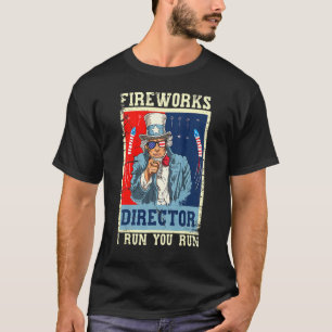 Camiseta Director de fuegos artificiales Tío Sam Retro Te C