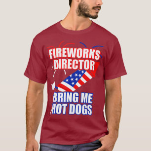 Camiseta Director de fuegos artificiales Tráigame Perros C