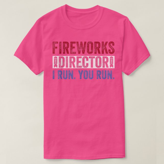 Camiseta Director de fuegos artificialesFunny 4 de julio Bl (Diseño del anverso)