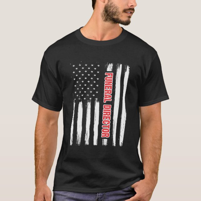 Camiseta Director de funeral estadounidense orgulloso de se (Anverso)