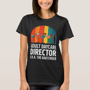 Camiseta Director de guardería de adultos divertida, tambié