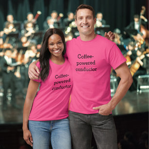 Camiseta Director de orquesta impulsado por café con humor