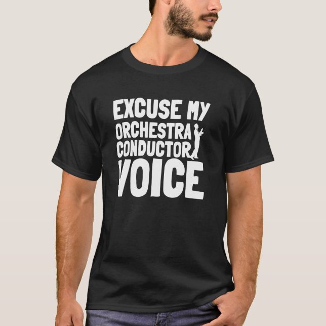 Camiseta Director de orquesta Voz Músico Báculo Director de (Anverso)